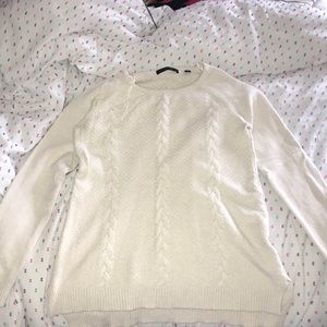 Cyrus white sweater.One of my comfiest sweaters.